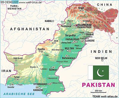 Karte Pakistan