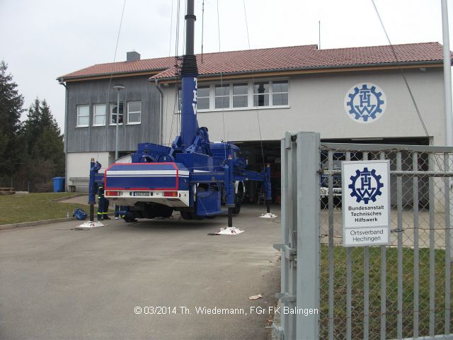 aufgebauter MastKW in Hechingen