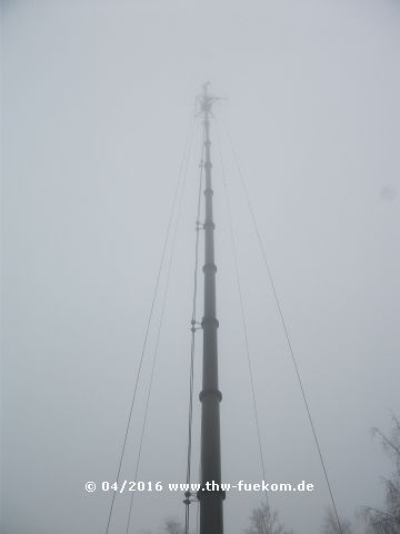 Nebel am Samstagmorgen, Mast war kaum auszumachen