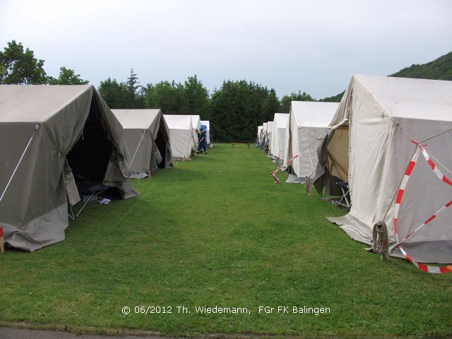 Die Zelte sind aufgebaut