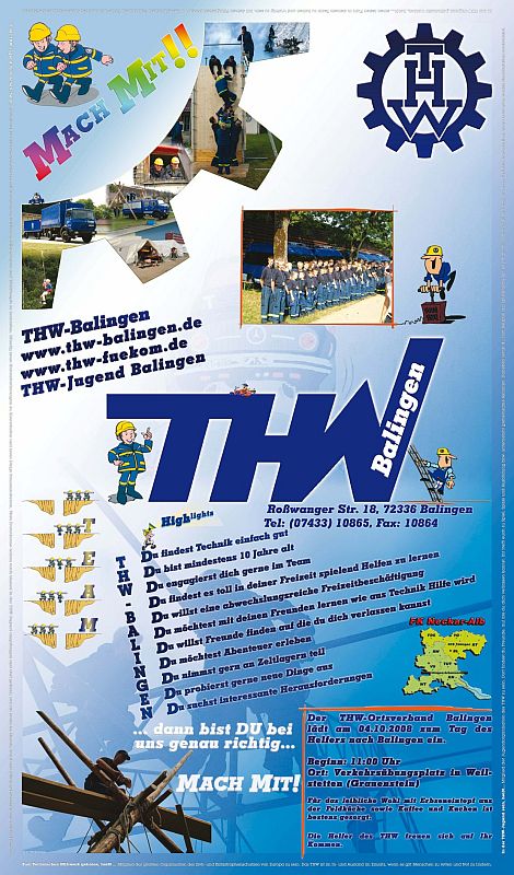 Flyer zum Tag des Helfer des THW OV Balingen