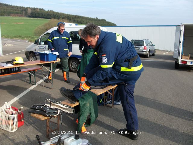 Anlegen der Schnittschutzhose (-beinlinge)