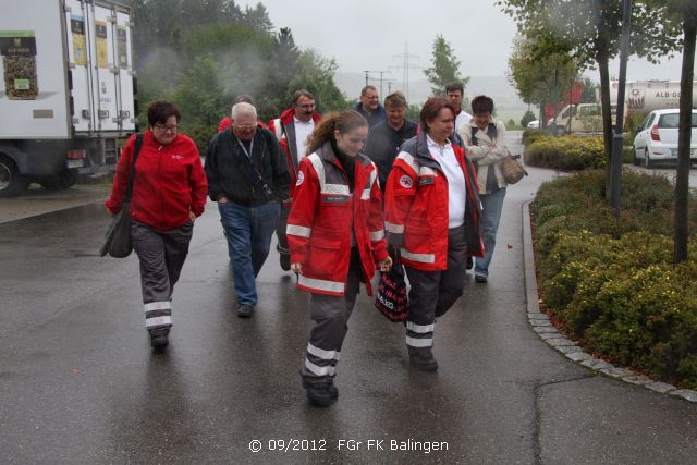 Ankunft bei Regen in Trochtelfingen bei Alb Gold