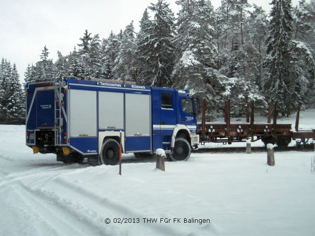 Einfahrt in die Kfz Geländelehrbahn am 07.02.2013