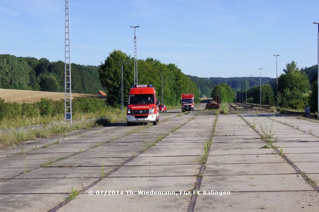 Ankunft der Feuerwehr Führungsgruppe Balingen im Übungsraum