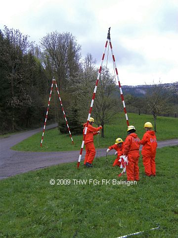 Hochbau eines Fernsprechkabels