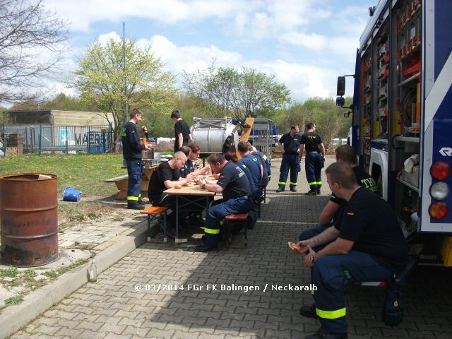 Mittagessen auf dem Gelände des OV Villingen-Schwenningen