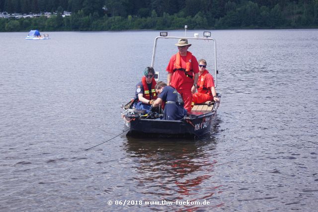 Abbau der Lichtwellenleiterstrecke auf dem Kirnbergsee