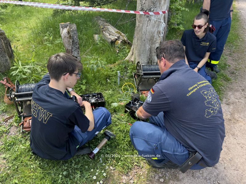 Funktionstest mit Feldfernsprecher