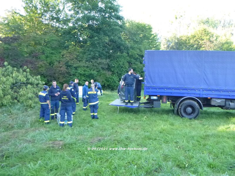 Abladen der Einsatzausstattung