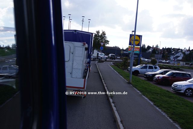 Anfahrt des Weitverkehrstrupp Ofterdingen nach Stetten a.k.M.