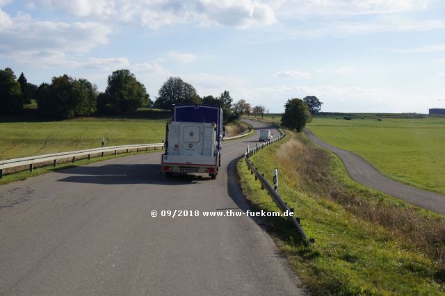 Anfahrt des Weitverkehrstrupp Ofterdingen nach Stetten a.k.M.