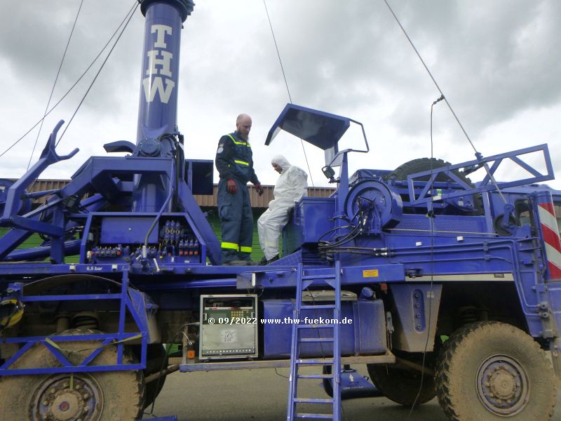 Notabbau, nach Ausfall der Elektrik und Hydraulik