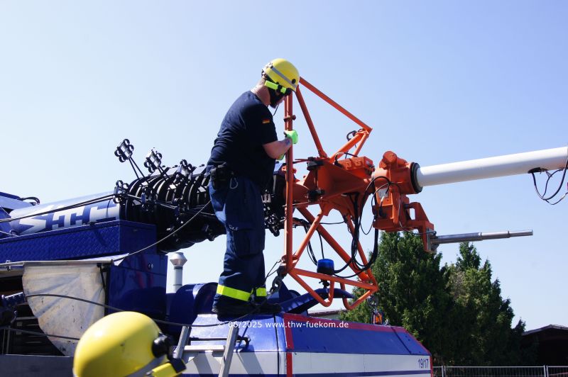 Sichern des Antennenstandrohres