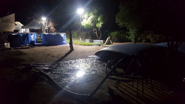 Abendstimmung an der Trinkwasseraufbereitungsanlage (TWAA)