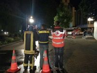 Feuerwehr, THW und DRK im Einsatz