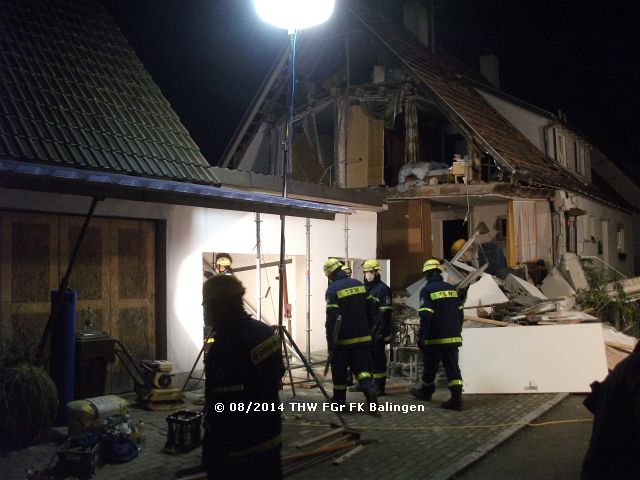 Abstützmaßnahmen am Nebengebäude