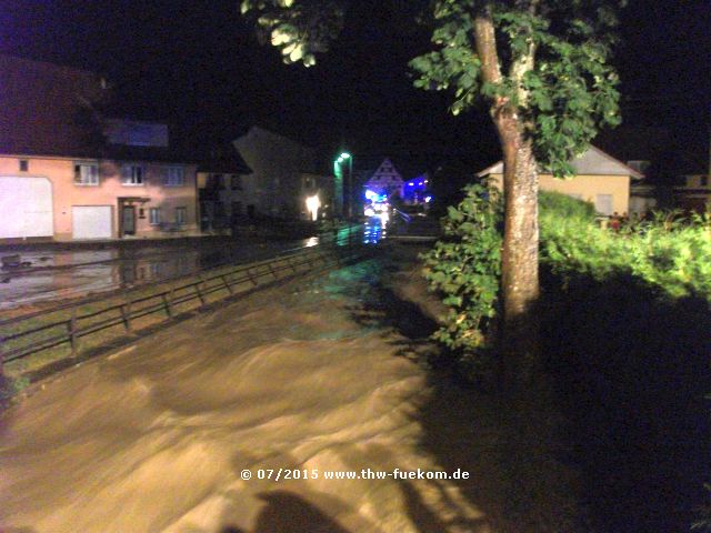 In der Nacht vom 24. auf den 25. Juli 2015 trat die Schlichem über die Ufer