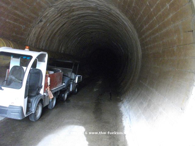 Blick in den Stollen, vollkommene Dunkelheit