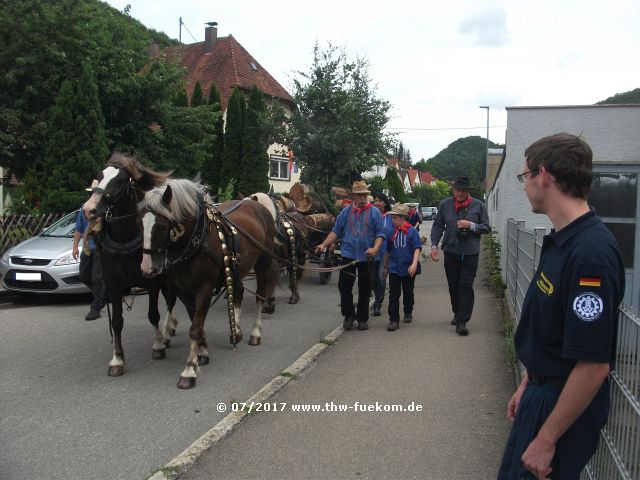 Pferdefuhrwerke aus dem Umzug 