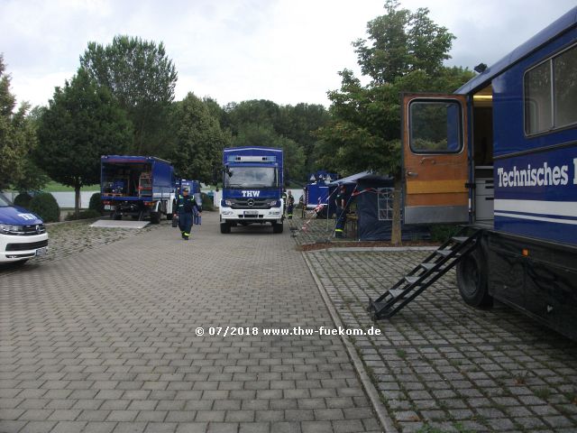 Einsatzstelle des THW OV Horb auf dem Gelände der Beatparade Empfingen 2018