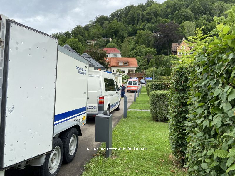 Blick über den Aufbauplatz des WVTr Ofterdingen