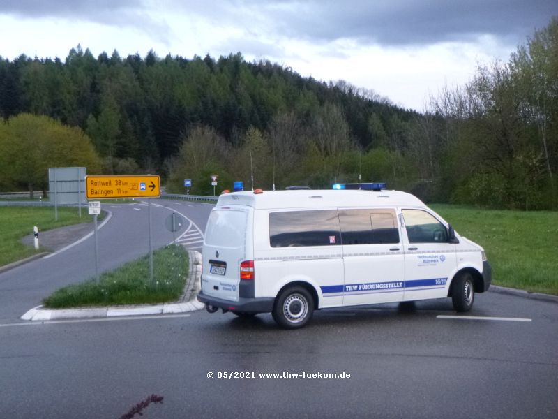 Vollsperrung der B27 Auffahrt in Richtung Balingen