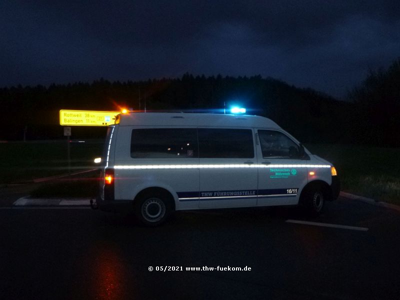 Vollsperrung der B27 Auffahrt in Richtung Balingen