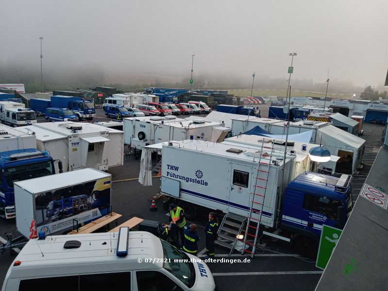 THW Führungsstellen im Bereitstellungsraum Nürburgring