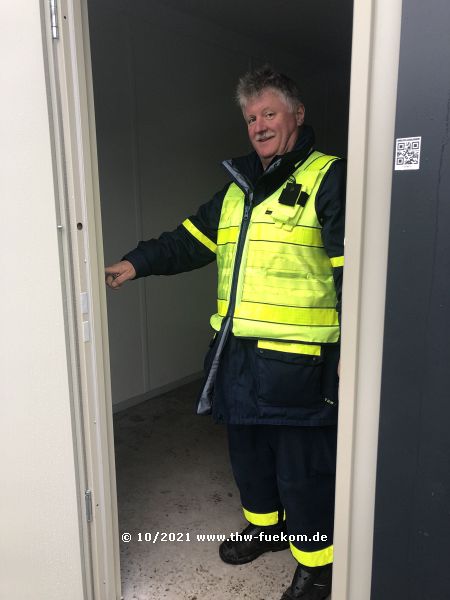 Der Leiter des Bereitstellungsraum macht das Licht aus!