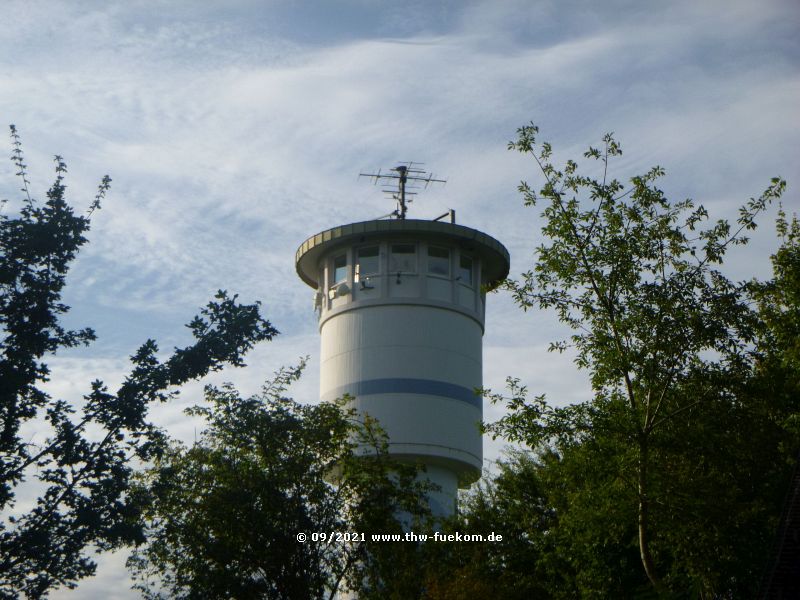 Wasserturm Sulgen mit installierten Antennen vor dem Abbau