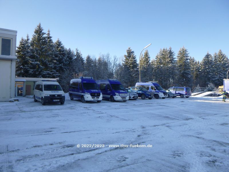 Parkraum der Einsatzfahrzeuge