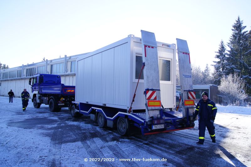 Abholung von Büro Container