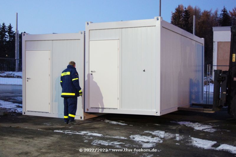 Versetzen der Büro Container