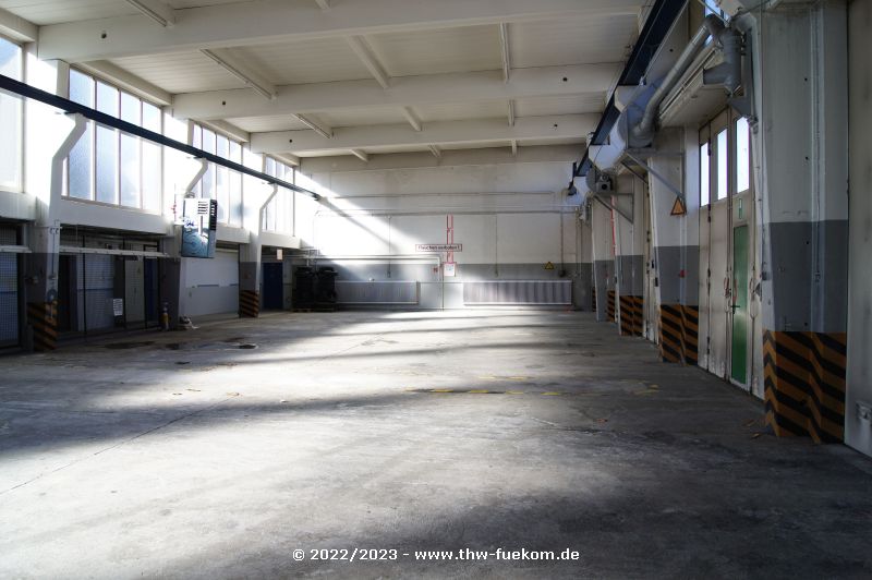 Blick in die nun leere Halle