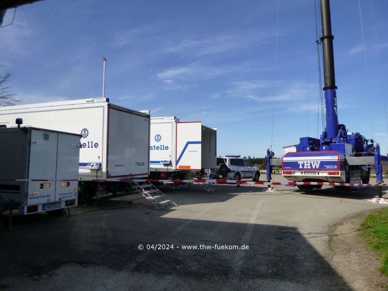 THW Relaisstelle im Einsatz