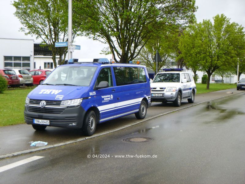 Führungsfahrzeuge THW im Einsatz