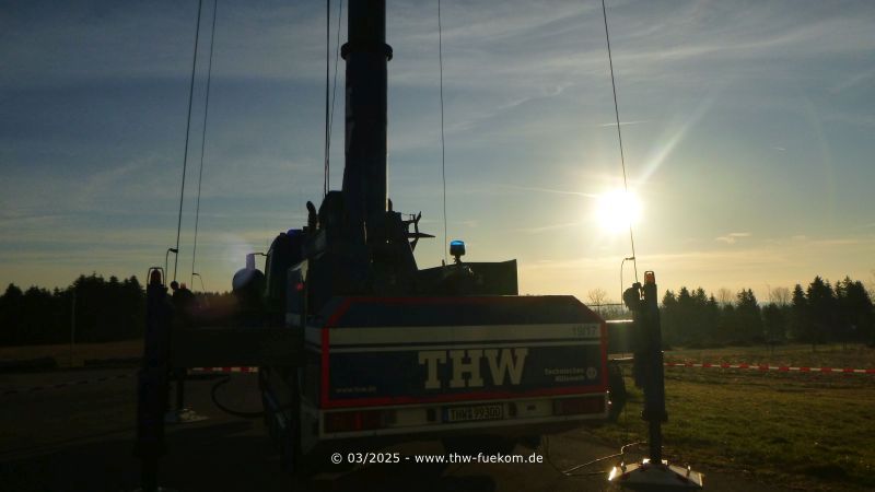 Sonnenaufgang während des Einsatzes