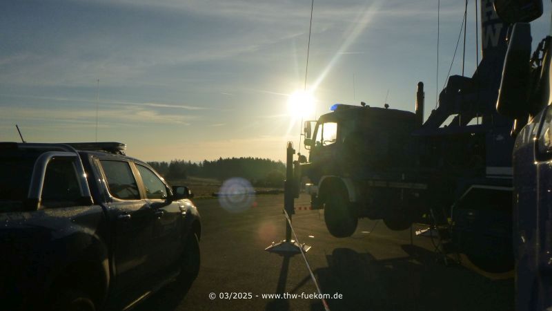 Sonnenaufgang während des Einsatzes
