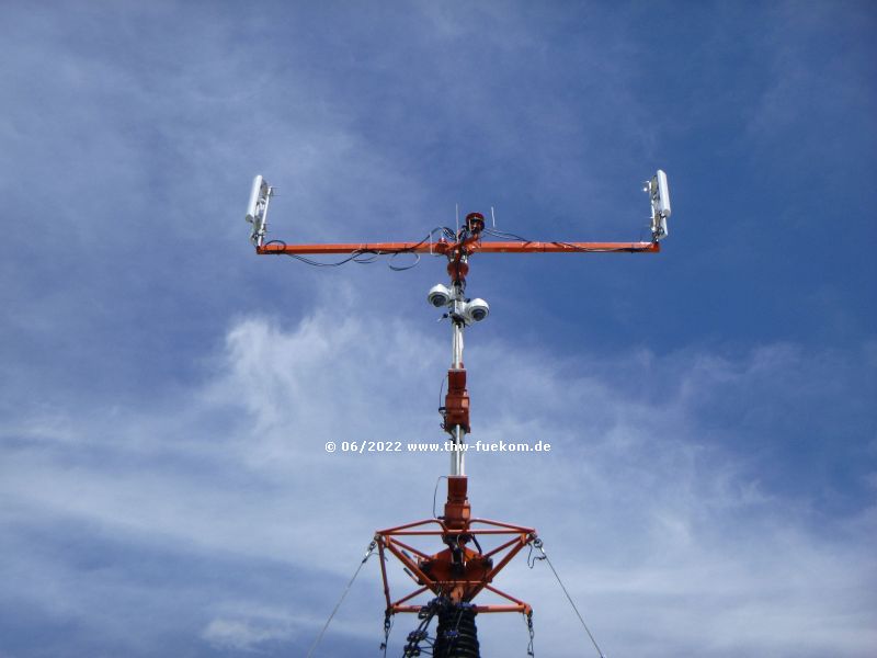 Antennenbestückung der Mastanlage