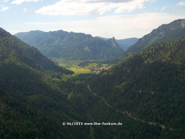 Flug in Richtung Elmau