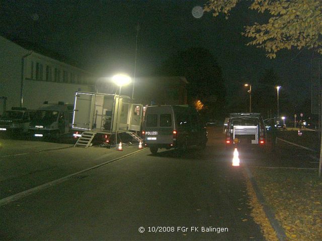 nächtliche Kontrollstelle in Albstadt-Ebingen