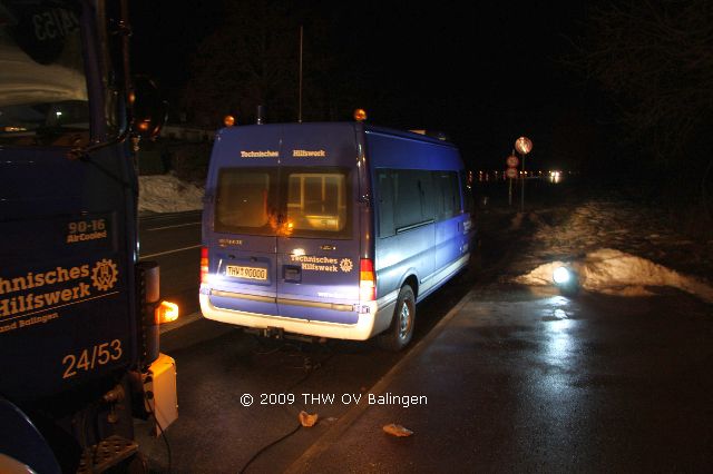 Aufbau der vierten Kontrollstelle in Balingen