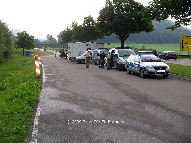 Aufbau der Kontrollstelle am PP Talheim