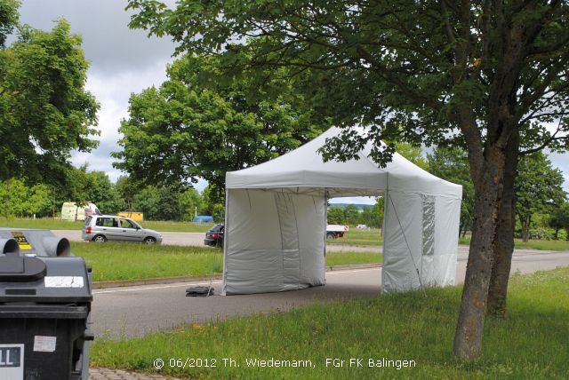 Mastertent als Kontrollstelle