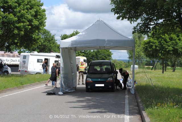 Fahrzeug bei der Durchsuchung