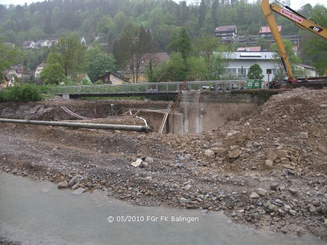 Baustelle in Horb am Neckar, neues Wasserkraftwerk