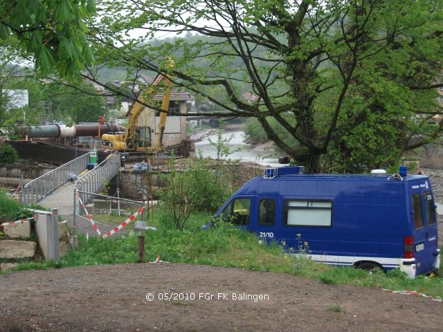 Blick auf die Baustelle / Zugbefehlsstelle