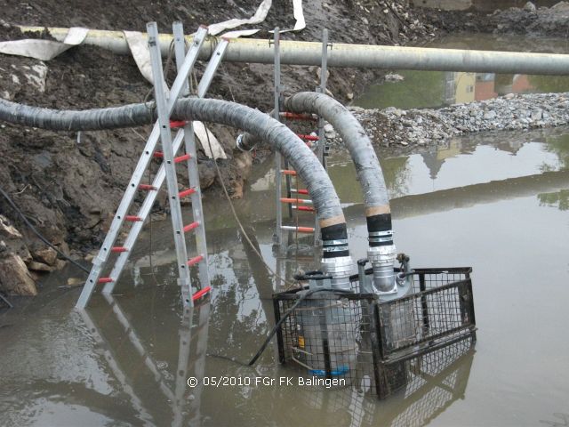 Einbau zweier geleaster Pumpen für die Stadtwerke Tübingen