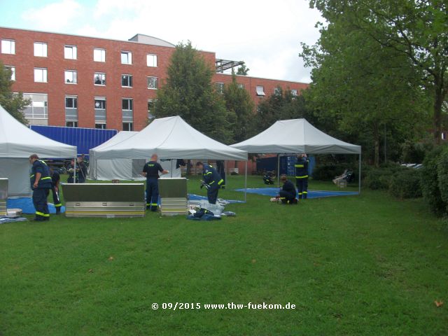Die ersten Zelte der Base of Operation (BoO) stehen